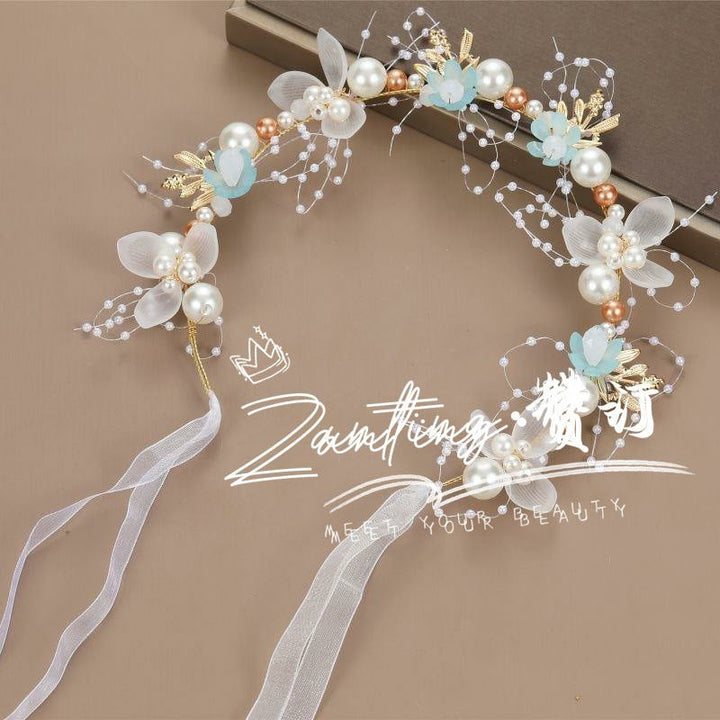 Forest Style Children's Headdress Princess Garland Pearl Butterfly Headband