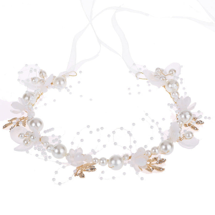 Forest Style Children's Headdress Princess Garland Pearl Butterfly Headband