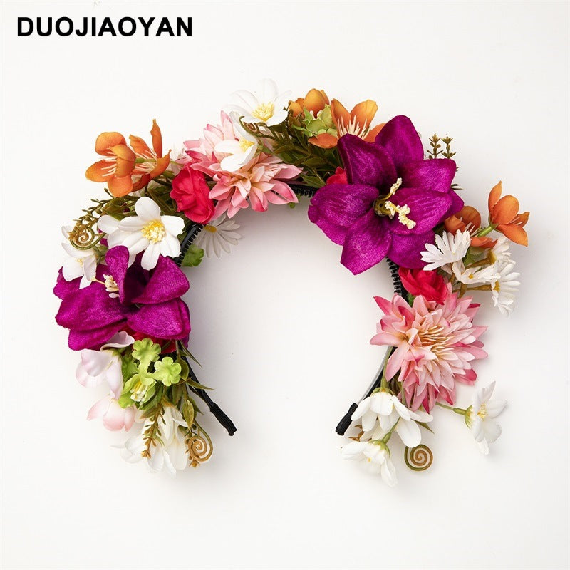 Women's hairpin flower headband super fairy three-dimensional simulation flower headdress