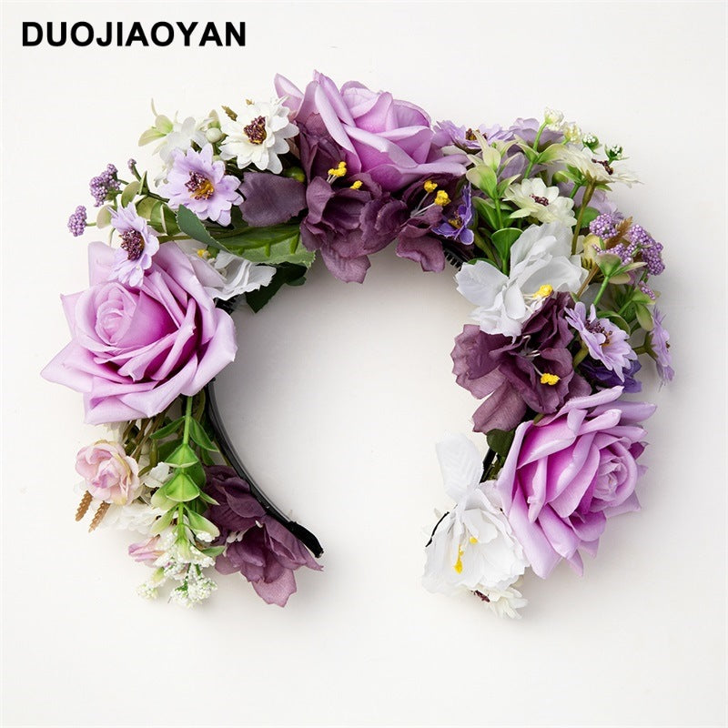 Women's hairpin flower headband super fairy three-dimensional simulation flower headdress