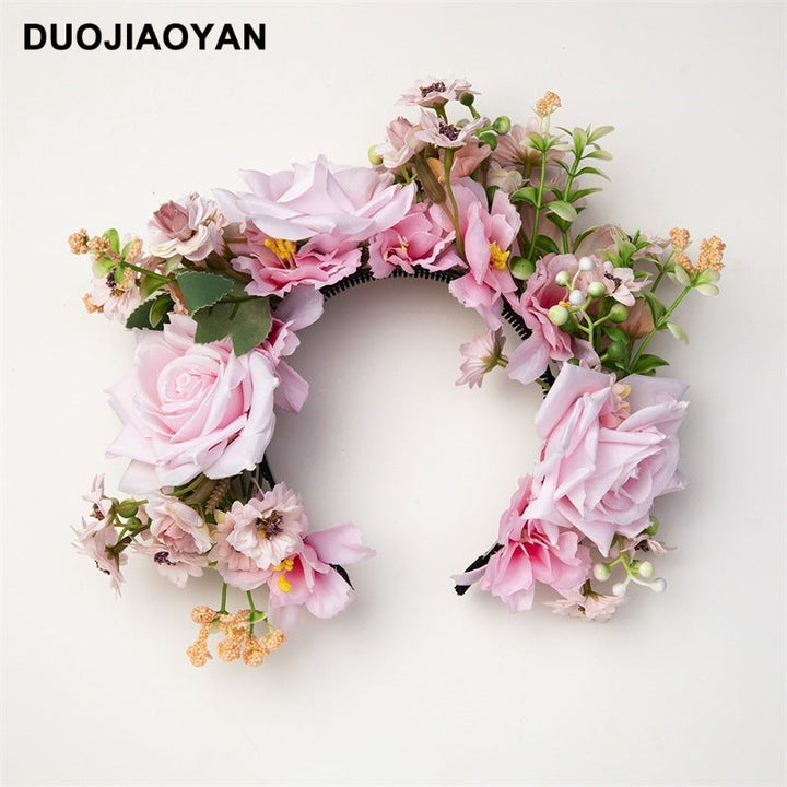 Women's hairpin flower headband super fairy three-dimensional simulation flower headdress